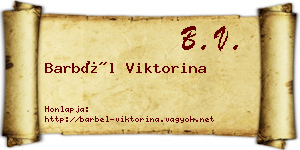 Barbél Viktorina névjegykártya